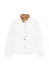 Herno Button Drawstring Jacket In White