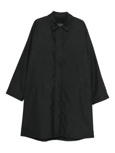Herno Button-fastening Coat In Black