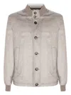 Herno Button-fastening Elasticated-cuff Jacket In Gray