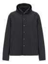 Herno Button-fastening Hooded Jacket In Black
