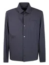 Herno Collared Neck Front Pocket Long Sleeves Jacket In Blue