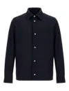 Herno Button-fastening Patch-pocket Shirt Jacket In Blue