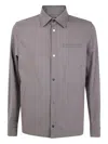Herno Long Sleeve Jacket With Collared Neck And Pocket In Gray