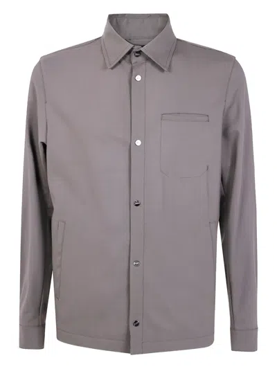 HERNO BUTTON-FASTENING SHIRT JACKET
