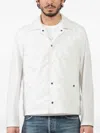 Herno Button Flap Pocket Jacket In White