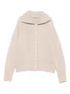 Herno Button-front Collared Cardigan In Neutral