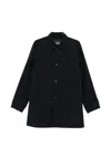Herno Button-front Raincoat In Black