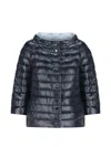 Herno Button Padded Jacket In Blue