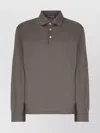 Herno Button Placket Long Sleeve Wool Sweater In Brown