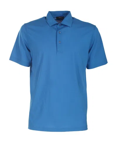 Herno Button-placket Polo Shirt In Blue