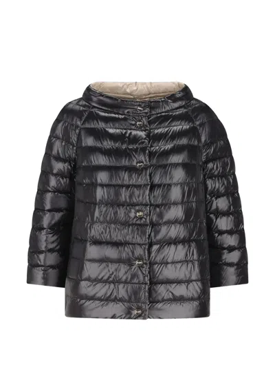 HERNO BUTTON QUILTED JACKET