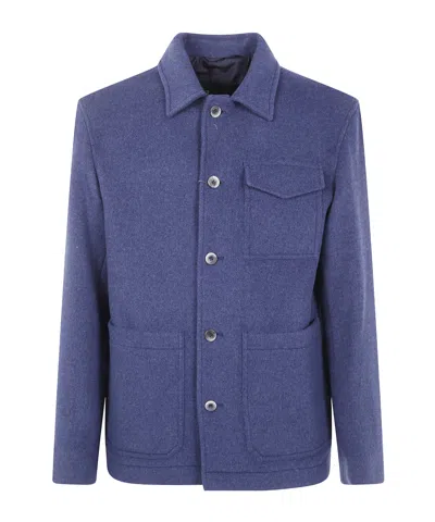 HERNO PATCH-POCKET SHIRT JACKET