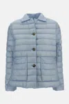 Herno Women Button-up Down Jacket In Blue