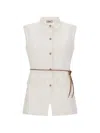 Herno Belted Button-fastened Vest In White