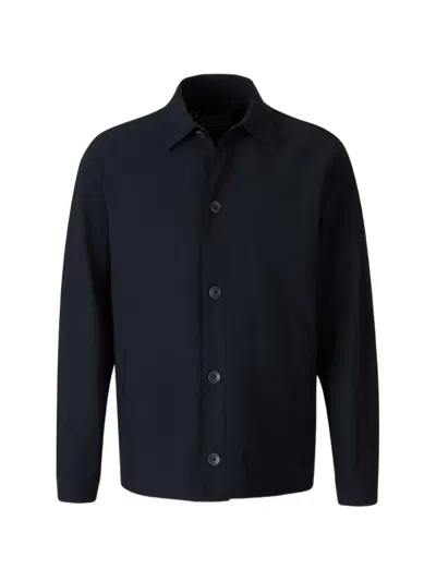 Herno Button-up Shirt Jacket In Blue