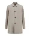 Herno Raincoat In 3 Layers Wool Storm In Gray