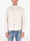 Herno Buttoned Bomber Jacket In White