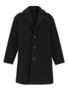 Herno Mohair Wool Singlebreast Coat Clothing In Black