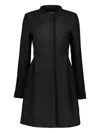 Herno Coat In Virgin Wool In Black