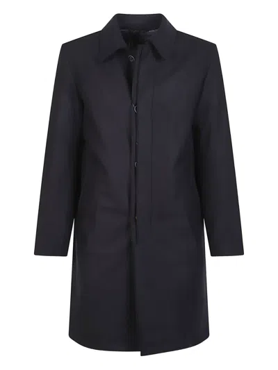 Herno Buttoned Coat In Blue