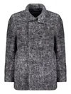 Herno Buttoned Coat In Gray