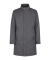 Herno High-neck Single-breasted Coat In Gray