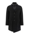 Herno Durable Long Sleeve Coat With Notched Lapels In Black