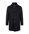 Herno Durable Long Sleeve Coat With Notched Lapels In Black
