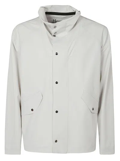 Herno Buttoned High In White