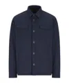 Herno Flap-pocket Buttoned Overshirt In Blue