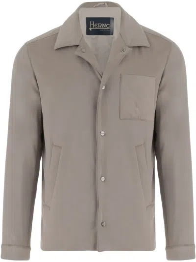 Herno Buttoned Jacket In Grey