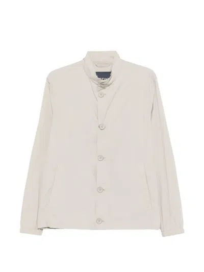 Herno Natural Polyamide Short Jacket In Neutral