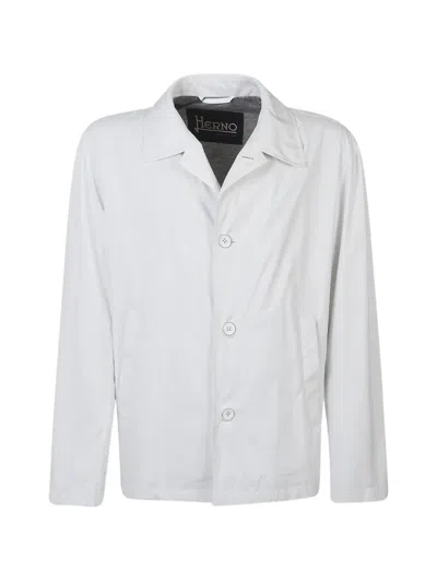 Herno Buttoned Jacket In White