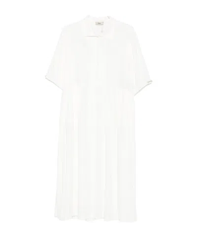 Herno Buttoned Midi Dress In White