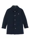 Herno Buttoned Padded Coat In Blue