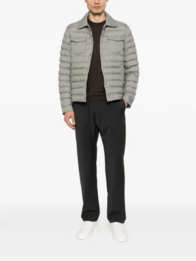 Herno Buttoned Pocket Jacket In Gray
