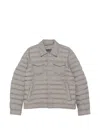 Herno Quilted Press-stud Jacket In Gray