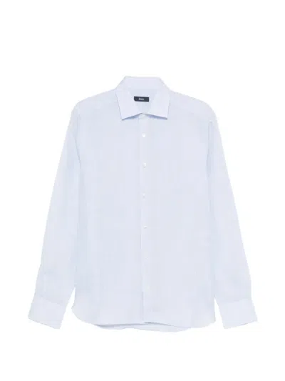 Herno Buttoned Shirt In Blue