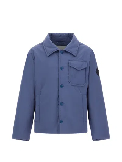 Herno Kids' Buttoned Shirt Jacket In Blue