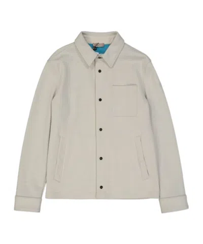 Herno Buttoned Shirt Jacket In Neutral