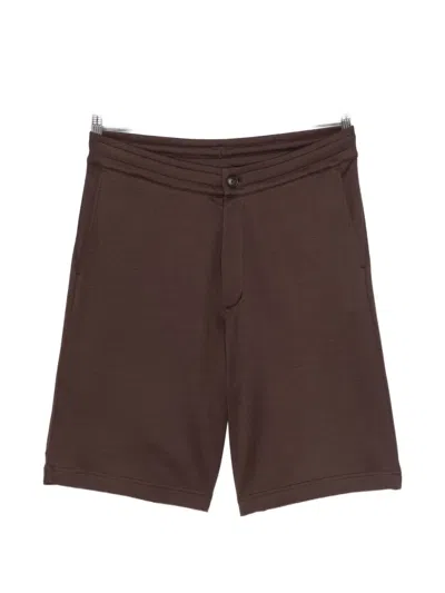 Herno Buttoned Shorts In Brown