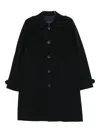 Herno Buttoned Single-breasted Coat In Black