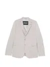 Herno Buttoned Textured Blazer In White