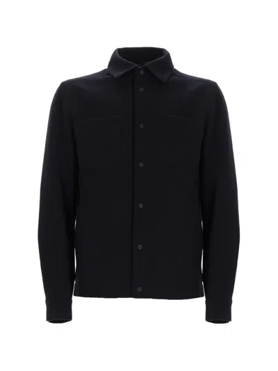 Herno Button-fastening Chest-pockets Shirt Jacket In Blue