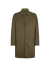 Herno Button-fastening Coat In Brown
