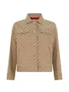 Herno Button-fastening Patterned Jacket In Neutral