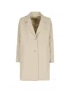 Herno Button-front Coat In Neutral
