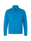 Herno Button-front Shirt Jacket In Blue
