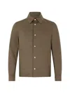 Herno Button-front Shirt Jacket In Brown