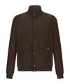 Herno Button-up Bomber Jacket In Brown